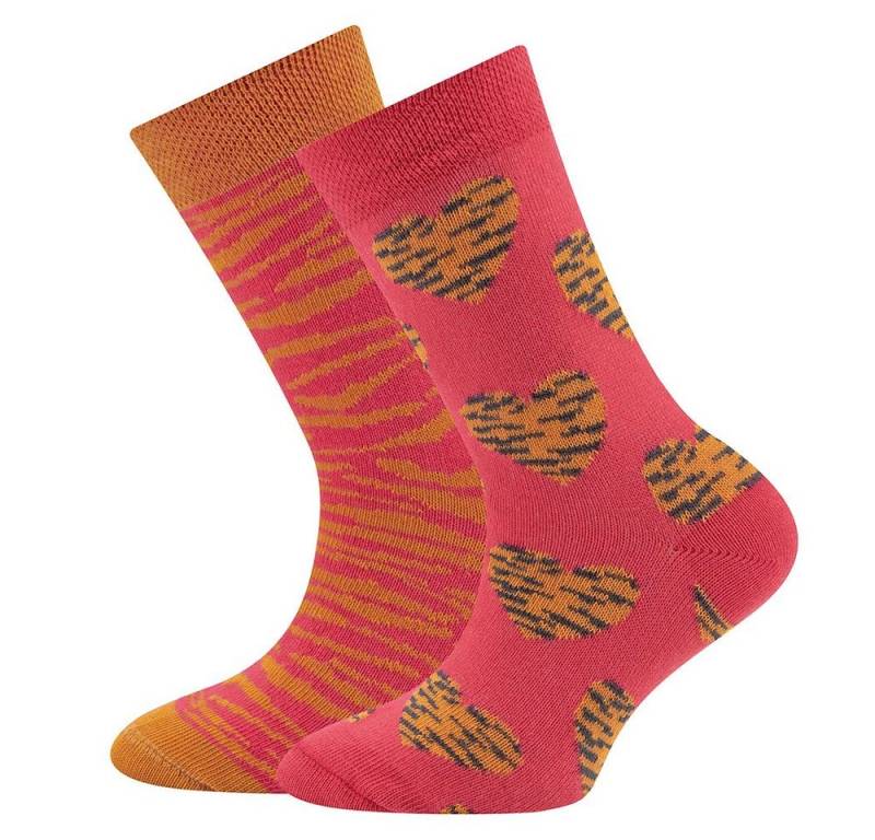 Ewers Socken Socken 2er Pack Herzen/Tiger (2-Paar) von Ewers