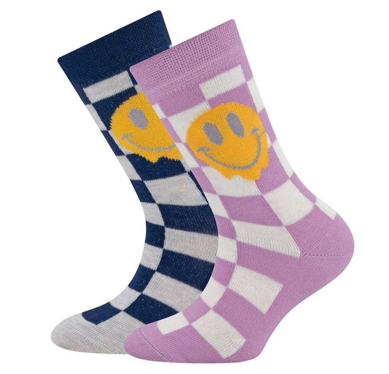 Ewers Socken Socken 2er Pack Karo/Smile von Ewers