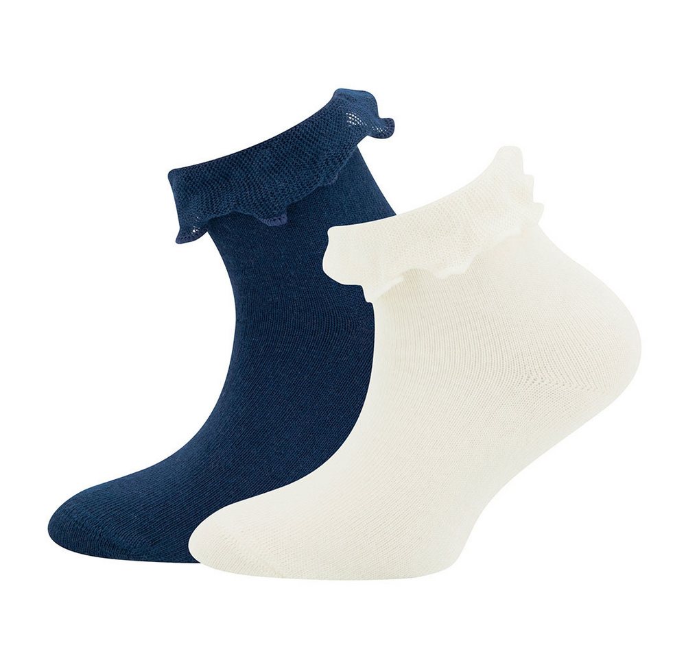 Ewers Socken Socken 2er Pack Rüschenrand (2-Paar) von Ewers