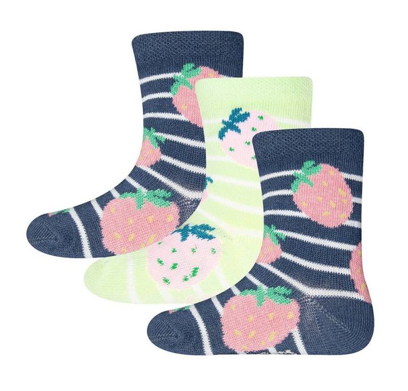Ewers Socken Socken Erdbeeren (3-Paar) von Ewers