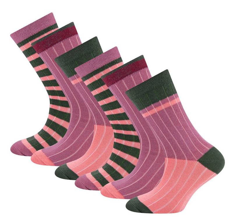 Ewers Socken Socken 6er Pack Rippe/Ringel (6-Paar) von Ewers