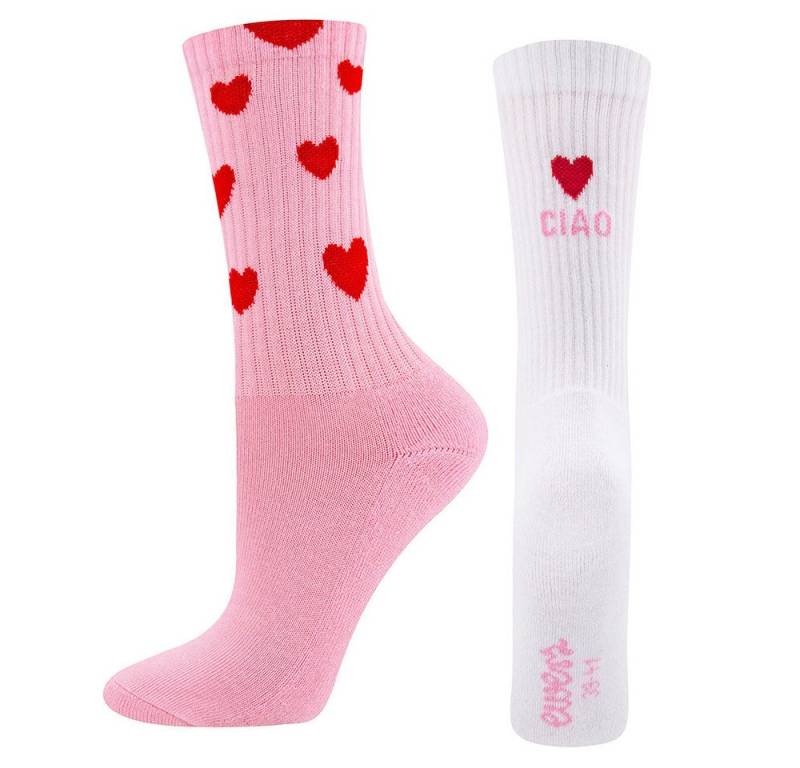Ewers Socken Socken Herzen/Ciao Amore Doppelpack (2-Paar) von Ewers