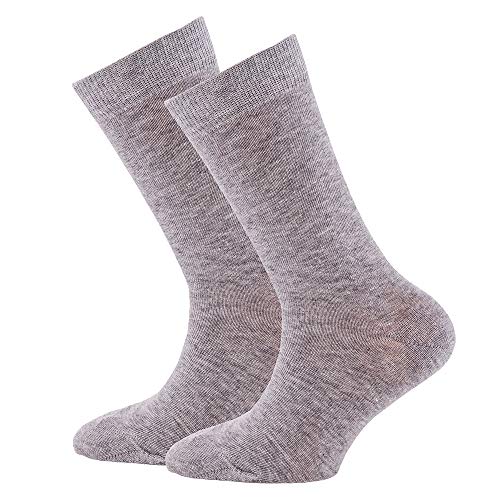 EWERS Socken für Jungen, Mädchen, Damen und Herren handgekettelt 2er Pack, Made in Europe, Baumwolle Uni Damensocken, Herrensocken von EWERS