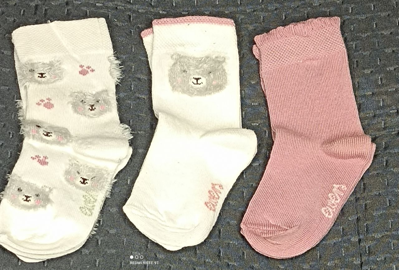 Ewers Söckchen Strümpfe für Mädchen offwhite rose 3Pack von Ewers