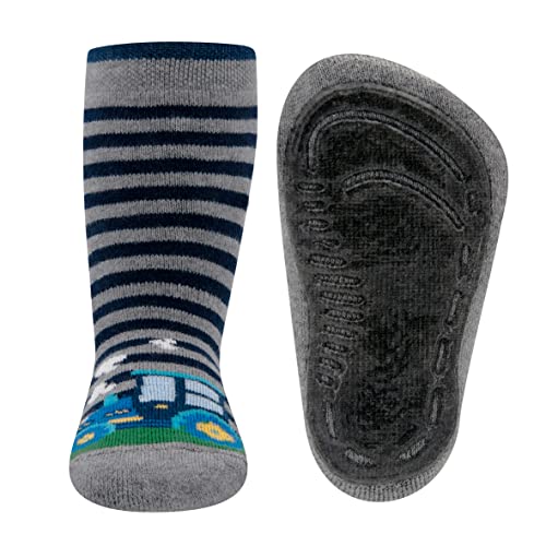 EWERS Stoppersocken Trecker, Socken mit Antirutschsohle für Jungen, Anti-Rutsch-Socken mit Gummisohle, MADE IN GERMANY, 1 Paar rutschfeste Kindersocken für Jungs, Größe 17-18 von EWERS