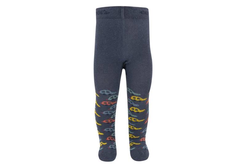 Ewers Strickstrumpfhose Ewers Baby Jungen Strumpfhose Po-Motiv Auto tinte blau 90 DEN (1 St) von Ewers