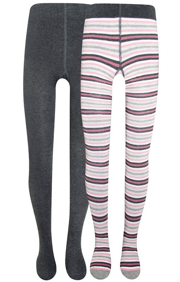 Ewers Strickstrumpfhose Ewers Jungen 2er Pack Strumpfhose Doppelpack anthrazit meliert 90 DEN (2 St) von Ewers
