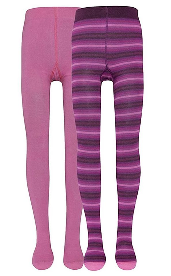 Ewers Strickstrumpfhose Ewers Mädchen 2er Pack Strumpfhose Doppelpack dunkle himbeere 90 DEN (2 St) von Ewers