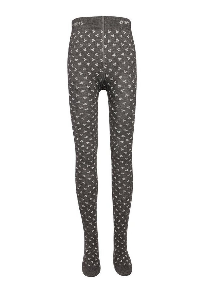Ewers Strickstrumpfhose Ewers Mädchen Strumpfhose Pünktchen hellgrau 50 DEN (1 St) von Ewers