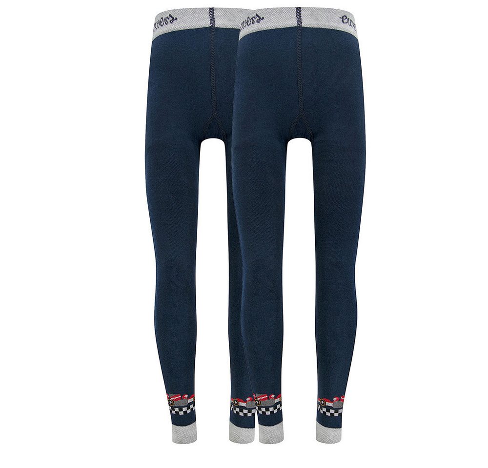 Ewers Strickstrumpfleggings Legging 2er Pack Rennauto (2 St) von Ewers