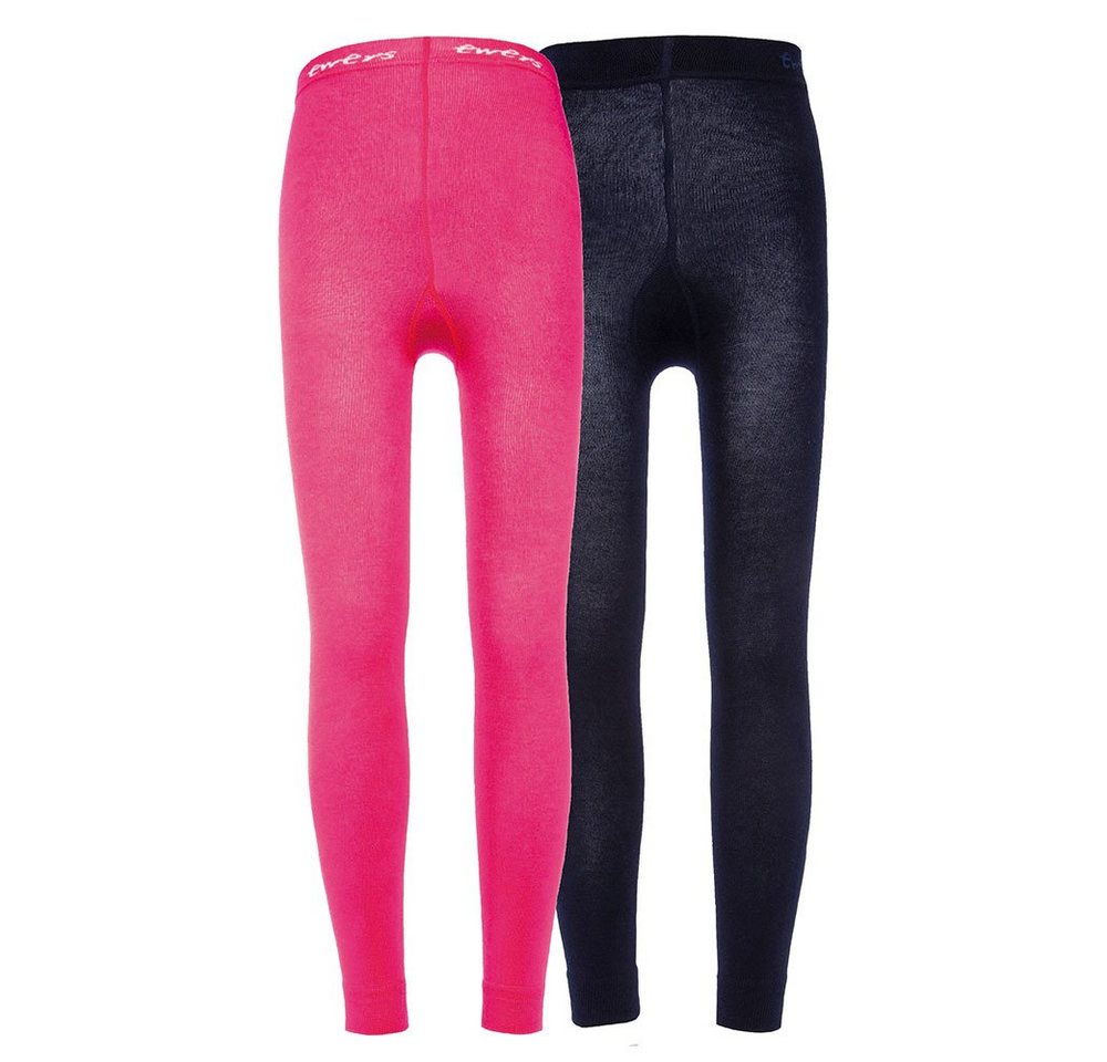 Ewers Strickstrumpfleggings Legging 2er Pack Uni (2 St) von Ewers