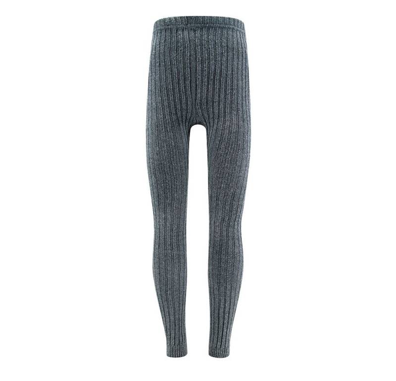 Ewers Strickstrumpfleggings Legging GOTS Struktur/Wolle (1 St) von Ewers