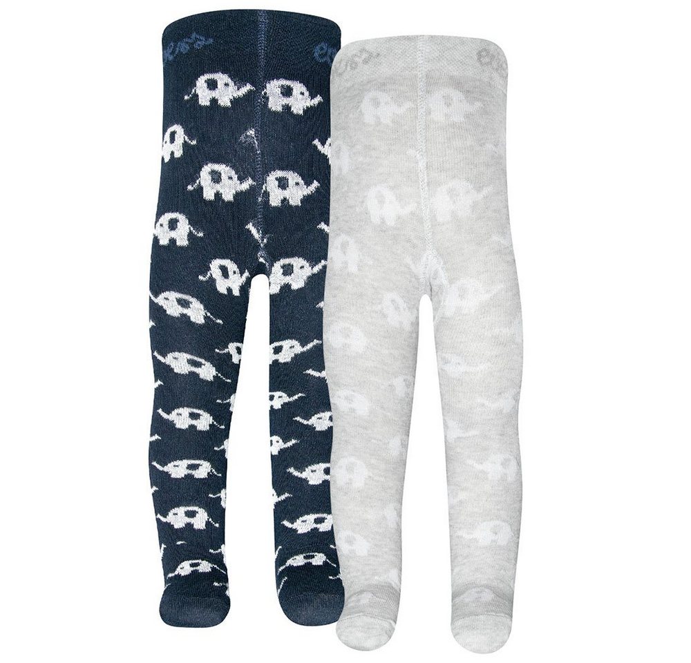 Ewers Strumpfhose Strumpfhose GOTS Elefant (2 St. 2er-Set) 98% Baumwolle kbA, 2% Elasthan von Ewers