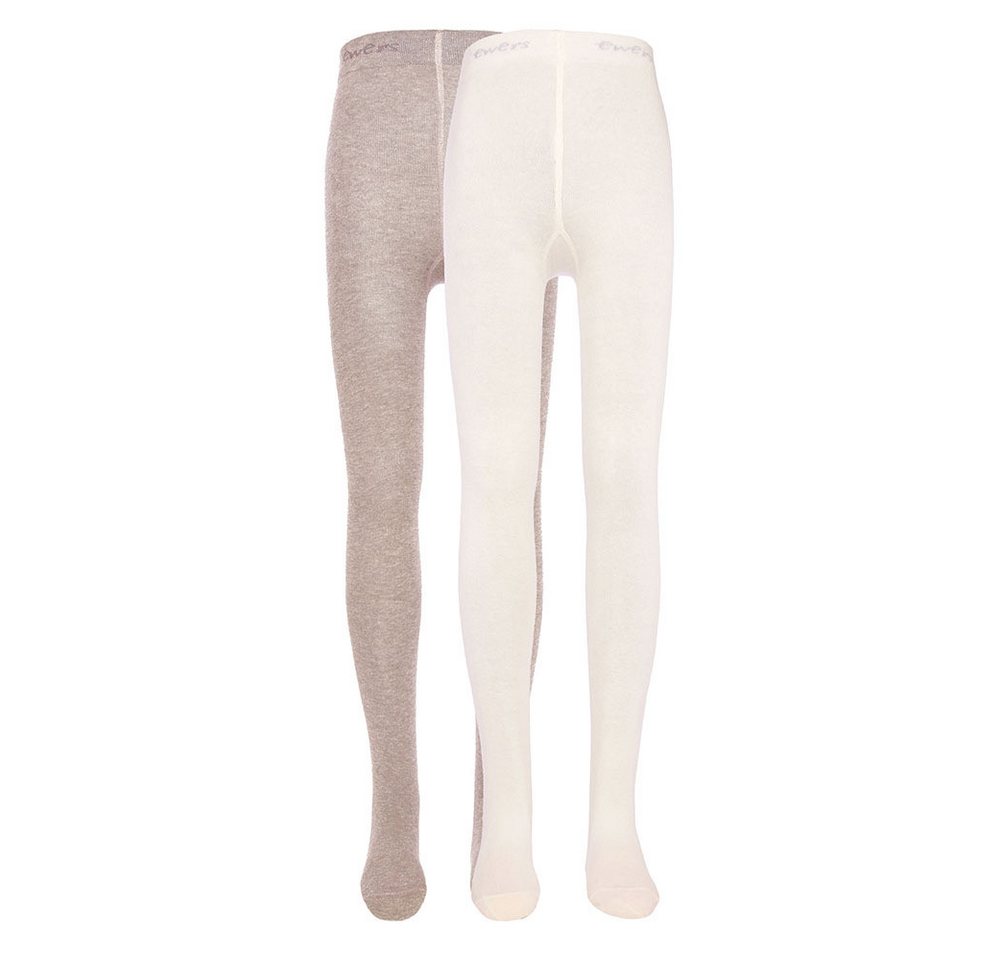 Ewers Strumpfhose Strumpfhose 2er Pack Uni (2 St. 2er-Set) 80% Baumwolle, 18% Polyamid, 2% Elasthan von Ewers