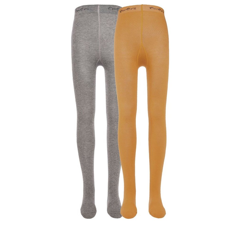 Ewers Strumpfhose Strumpfhose 2er Pack Uni (2 St. 2er-Set) 80% Baumwolle, 18% Polyamid, 2% Elasthan von Ewers