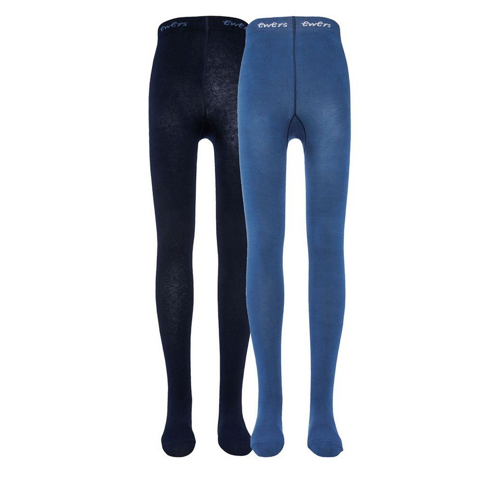 Ewers Strumpfhose Strumpfhose 2er Pack Uni (2 St. 2er-Set) 80% Baumwolle, 18% Polyamid, 2% Elasthan von Ewers