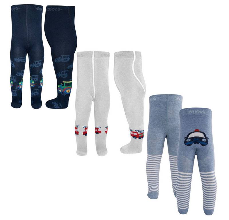 Ewers Strumpfhose Strumpfhose 3er Pack Fahrzeuge (3 St. 3er-Set) 78% Baumwolle, 20% Polyamid, 2% Elasthan von Ewers