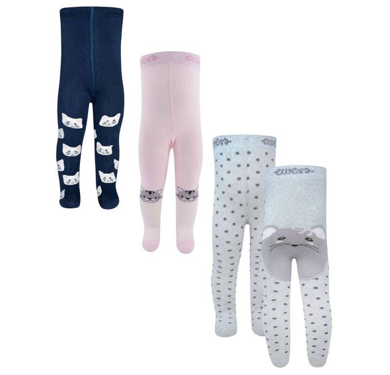 Ewers Strumpfhose Strumpfhose 3er Pack Maus/Katze (3 St. 3er-Set) 61% Baumwolle, 37% Polyamid, 2% Elasthan von Ewers