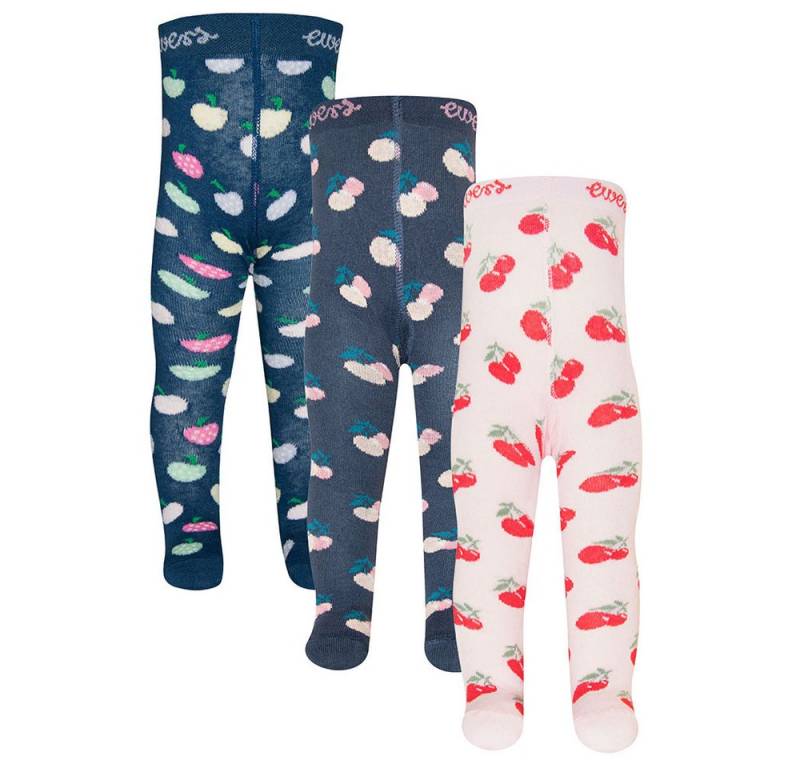 Ewers Strumpfhose Strumpfhose 3er Pack Obst (3 St. 3er-Set) 78% Baumwolle, 19% Polyamid, 3% Elasthan von Ewers