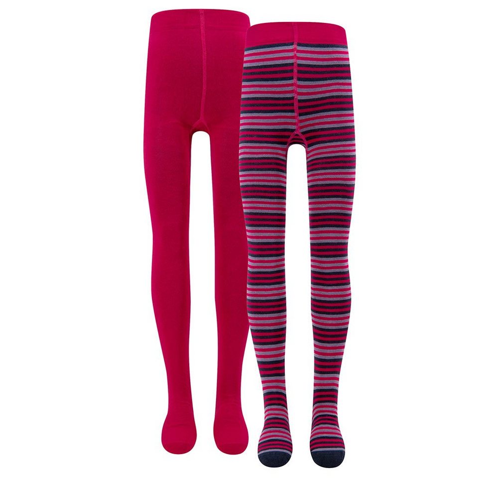 Ewers Strumpfhose Strumpfhose 2er Pack Ringel/Uni (2 St. 2er-Set) 78% Baumwolle, 20% Polyamid, 2% Elasthan von Ewers