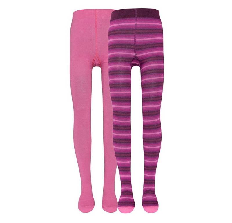 Ewers Strumpfhose Strumpfhose 2er Pack Ringel/Uni (2 St. 2er-Set) 78% Baumwolle, 20% Polyamid, 2% Elasthan von Ewers