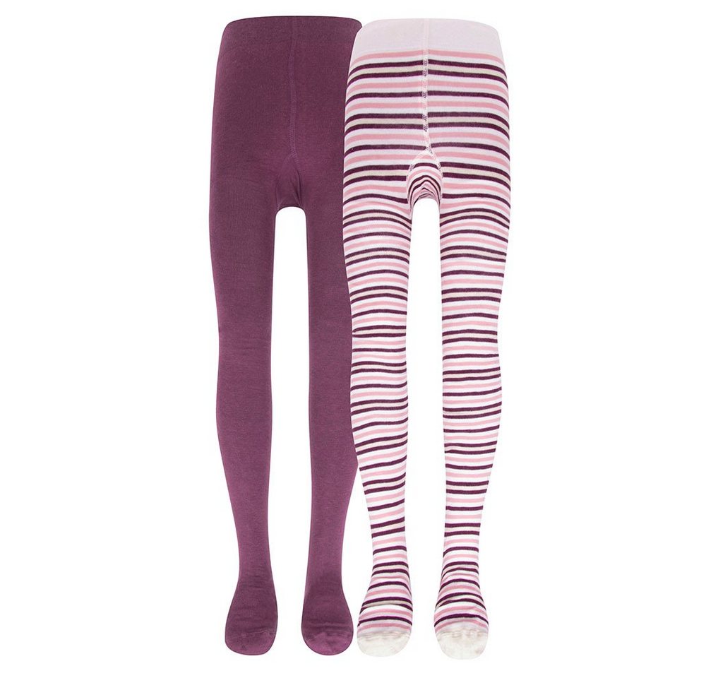 Ewers Strumpfhose Strumpfhose 2er Pack Ringel/Uni (2 St. 2er-Set) 78% Baumwolle, 20% Polyamid, 2% Elasthan von Ewers