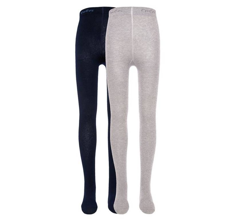 Ewers Strumpfhose Strumpfhose 2er Pack Uni (2 St. 2er-Set) 80% Baumwolle, 18% Polyamid, 2% Elasthan von Ewers