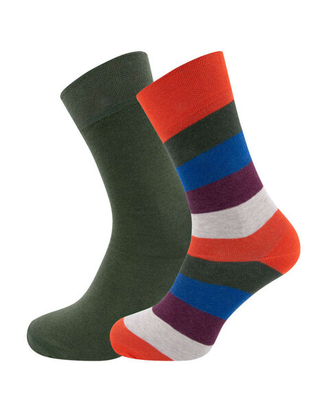 ewers Herren Socken im 2er Pack Ringel/Uni Bio-Baumwolle von Ewers