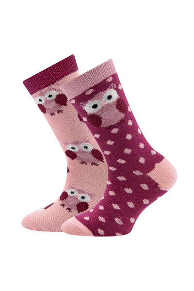 ewers Kinder Socken Eule 2er Pack Bio-Baumwolle von Ewers