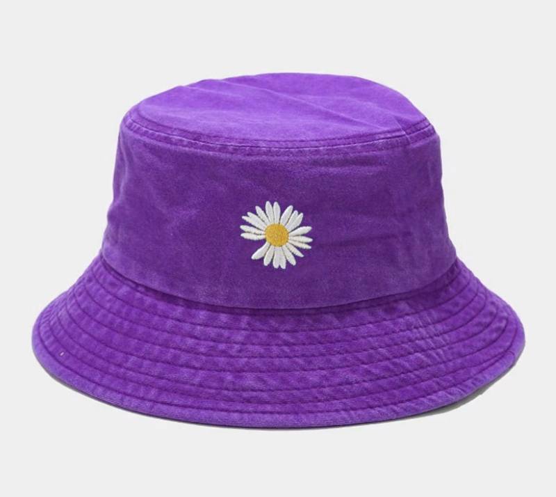 Custom Embroidered Bucket Hat Text Embroidery Summer Daisy Personalized Gift Holiday Beach von EwertWish