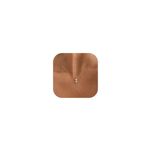 Ewrkbr Perlenketten für Damen, 14 Karat vergoldet, Zirkonia, einzelne Perlenanhänger, Halskette, zierliche Goldketten für Frauen, trendige, klassische Braut-, Hochzeits-Halskette, Modeschmuck, Messing Ewrkbr Perlenketten für Damen, 14 Karat vergoldet, Zirkonia, einzelne Perlenanhänger, Halskette, zierliche Goldketten für Frauen, trendige, klassische Braut-, Hochzeits-Halskette, Modeschmuck, Messing von Ewrkbrㅤ