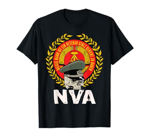 Herren NVA DDR Armee Stolzer Veteran T-Shirt von Ex DDR Veteran NVA altgedienter Soldat Armee