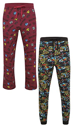 Herren Pyjamahose, 2er-Pack, Charaktere, Harry Potter / Marvel 2 Stück, L von Ex UK Store