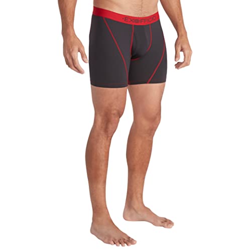 ExOfficio Herren Give-n-go 2.0 Sport Mesh Boxershorts, 15,2 cm Retroshorts, Schwarz/Scarlet Sage, M von ExOfficio
