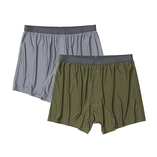 ExOfficio Herren Give-n-go 2.0 Boxer 2 Pack Boxershorts, Stahl Onyx/Nori, Large von ExOfficio