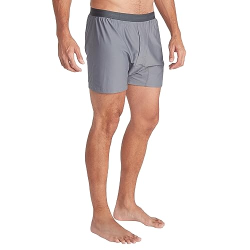 ExOfficio Herren Give-n-go 2.0 Boxer Boxershorts, Stahl-Onyx, Medium von ExOfficio