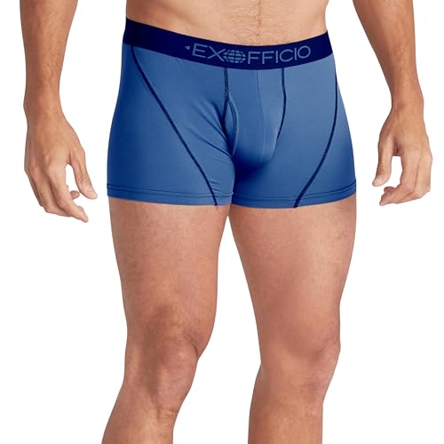 ExOfficio Herren Give-n-go Sport 2.0 Boxershorts, 7,6 cm Retroshorts, Lagoon/Stahlblau, Small von ExOfficio