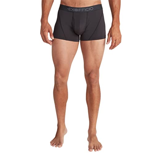 ExOfficio Herren Give-n-go Sport 2.0 Boxershorts, 7,6 cm Retroshorts, Schwarz/Schwarz, XL von ExOfficio