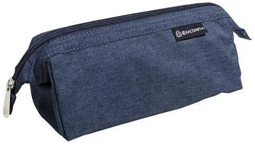 EXACOMPTA - Ref. 52239E – Karton mit 6 dreieckigen Federmäppchen Autentik – aus 100% recyceltem Polyester – Fassungsvermögen XXL – große Öffnung – Innentasche – Maße 23 x 9,5 x 10 cm – 3 Farben von EXACOMPTA