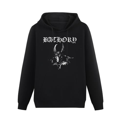 ExbeRt Bathory Goat Black Metal Band Hoodies Long Sleeve Pullover Loose Hoody Men Sweatershirt Size XL von ExbeRt