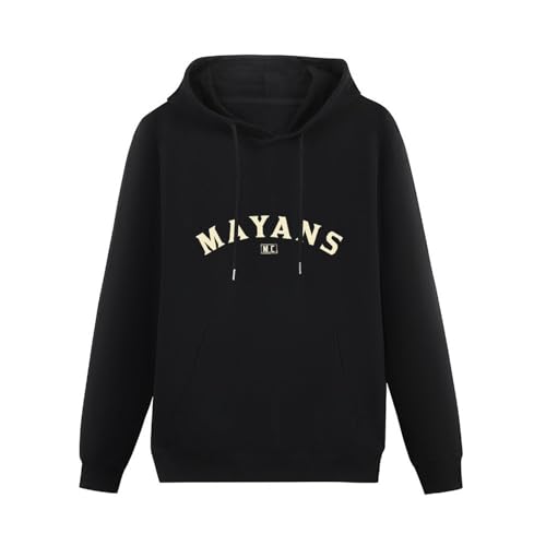 ExbeRt Mayans M.C. Curved Logo Men's Long Sleeve Hoody with Pocket Sweatershirt Size M von ExbeRt