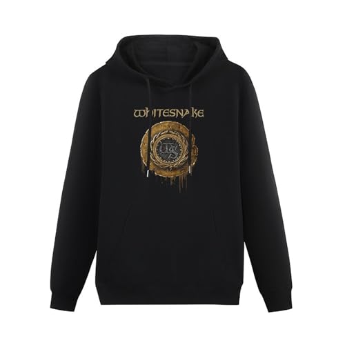 ExbeRt Whitesnake '1987 Logo' Long Sleeve Mens Hoody with Pocket Sweatershirt, Hoodie Size XXL von ExbeRt