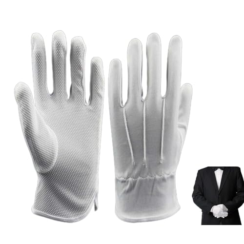 Exbrith 3 Pcs Baumwollhandschuhe, Weiße Handschuhe Arbeitshandschuhe,Inspektion, Servierhandsc, Unisex,Für Smoking-Ehrengarde Schmuck Und Hotels von Exbrith