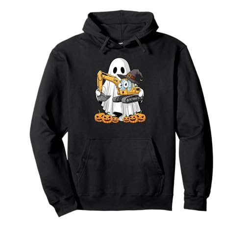Lustiger Geisterbagger Kürbis Halloween Kinder Herren Damen Pullover Hoodie Lustiger Geisterbagger Kürbis Halloween Kinder Herren Damen Pullover Hoodie von Excavator Lovers Cute Halloween Outfits Boy Girl