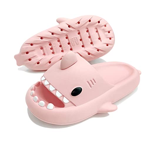 Exceligen Shark Slippers Slides,Damen Herren Hai Badelatschen Sommer Hausschuhe Badeschlappen Rutschfeste Dusch Badeschuhe Strand Sandalen Rose3637 von Exceligen