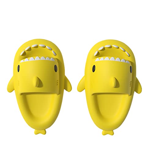 Exceligen Shark Slippers Slides,Damen Herren Hai Badelatschen Sommer Hausschuhe Badeschlappen Rutschfeste Dusch Badeschuhe Strand Sandalen Violett4243 von Exceligen