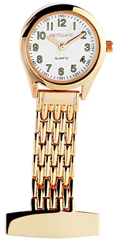 Excellanc Unisex-Uhr Krankenschwesteruhr Metall Ansteckuhr Analog Quarz von Excellanc