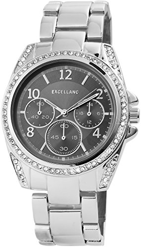 Excellanc Damen – Uhr Metall Armbanduhr Faltschließe Analog Quarz 1800117 von Excellanc