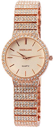 Excellanc Damen - Uhr Gliederarmband Metall Analog Quarz 1800124 von Excellanc