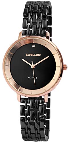 Excellanc Damen – Uhr Metall Armbanduhr Clipverschluss Analog Quarz 1800147 von Excellanc